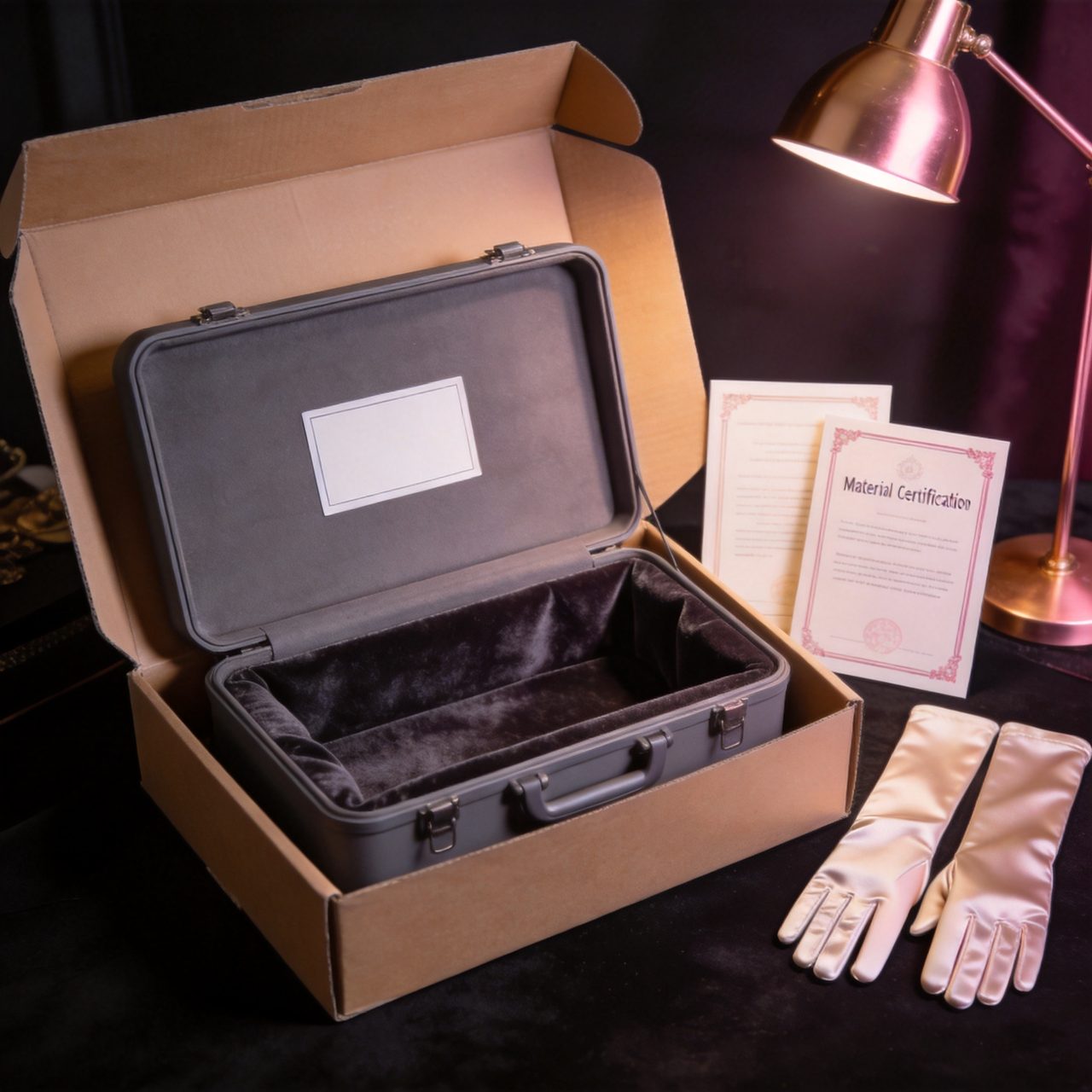 Unmarked outer packaging and private hard case